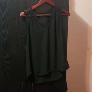 Black lace shouldered blouse